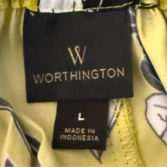 Worthington Yellow, White and Black Floral Skirt - Picture 5 of 5